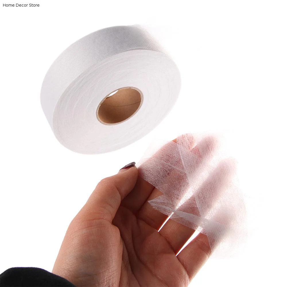 100meters Iron On Single-sided Adhesive Turn Up Hem Fabric Roll Wonder Web Liner