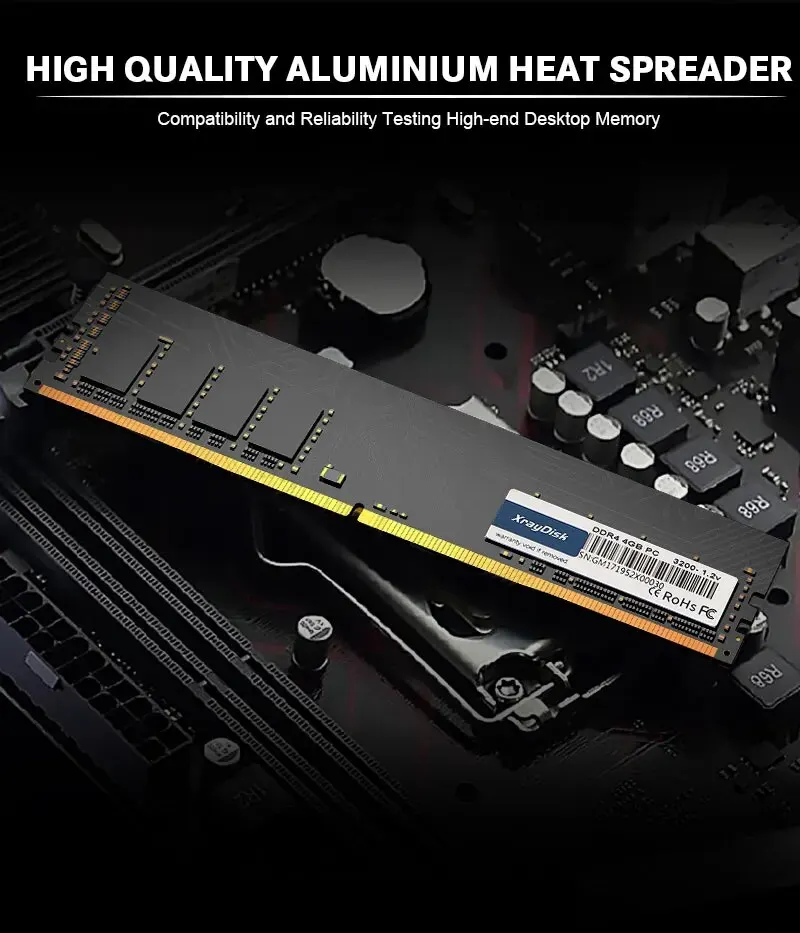 XrayDisk 램 DDR4 데스크탑 호환 메모리, 8GB, 16GB, 2666MHZ, 3200MHz, 1.2V PC