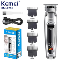 Kemei KM-2261 Electric Hair Clipper USB Rechargeable Cordless Beard Trimmer Men Powerful Hair Clipper Trimming Tool Clippers