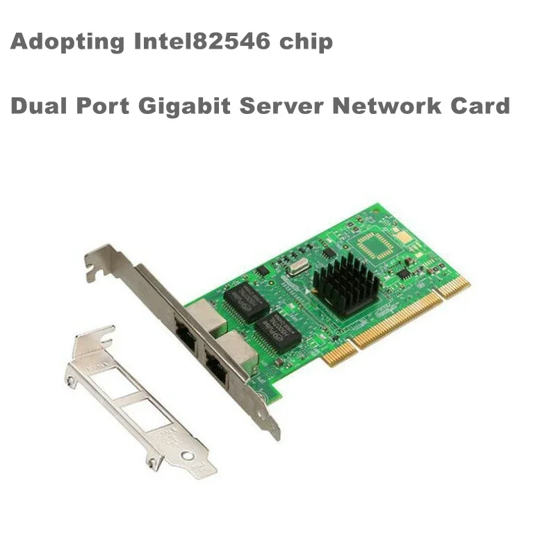 

Gigabit Ethernet Card Double Filter PCI 2 Gigabit Ports Net Card for Intel 82546 for Windows 7 Computer Accessories