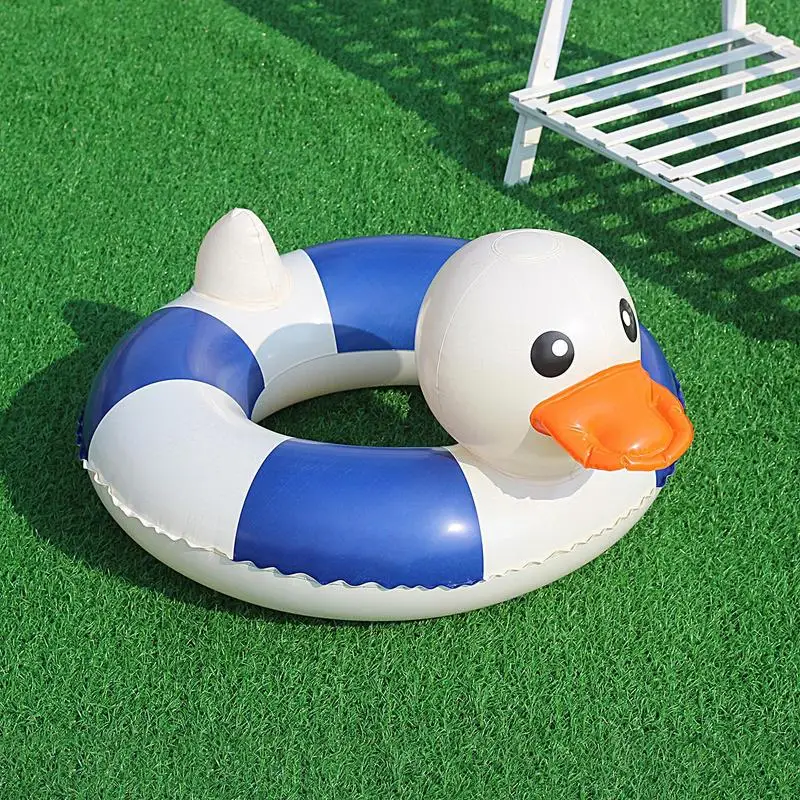 Cute Swim Ring Inflatable Children Waist Swim Ring Kids Swim Trainer Swim Rings Children Waist Ring Duck Shape Pool Toys Beach