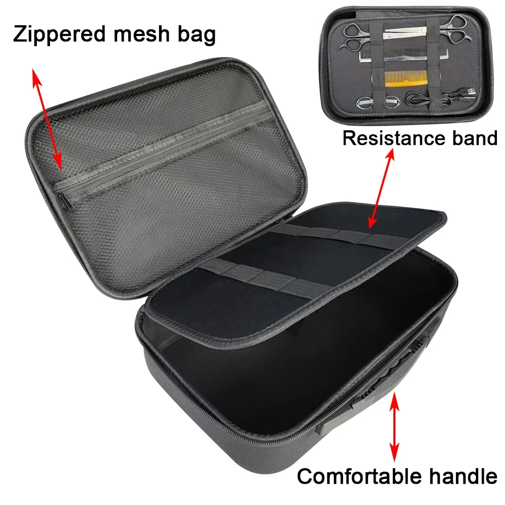 Hard Case For Hair Clippers With Elastic Straps Travel Storage Bag Hair Cutting Barber Tool Case Trimmer Box EVA Bags Men Gift