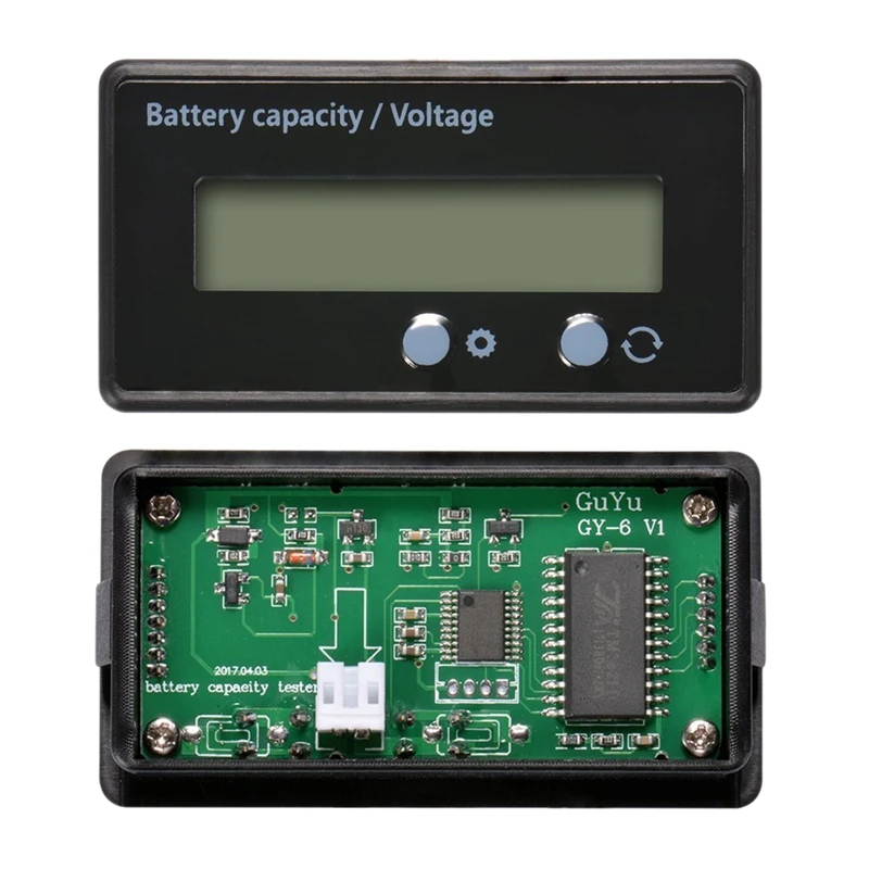 Lcd Battery Capacity Monitor Gauge Meter,Waterproof 12V/24V/36V/48V Lead Acid Battery Status Indicator,Lithium Battery Capacity