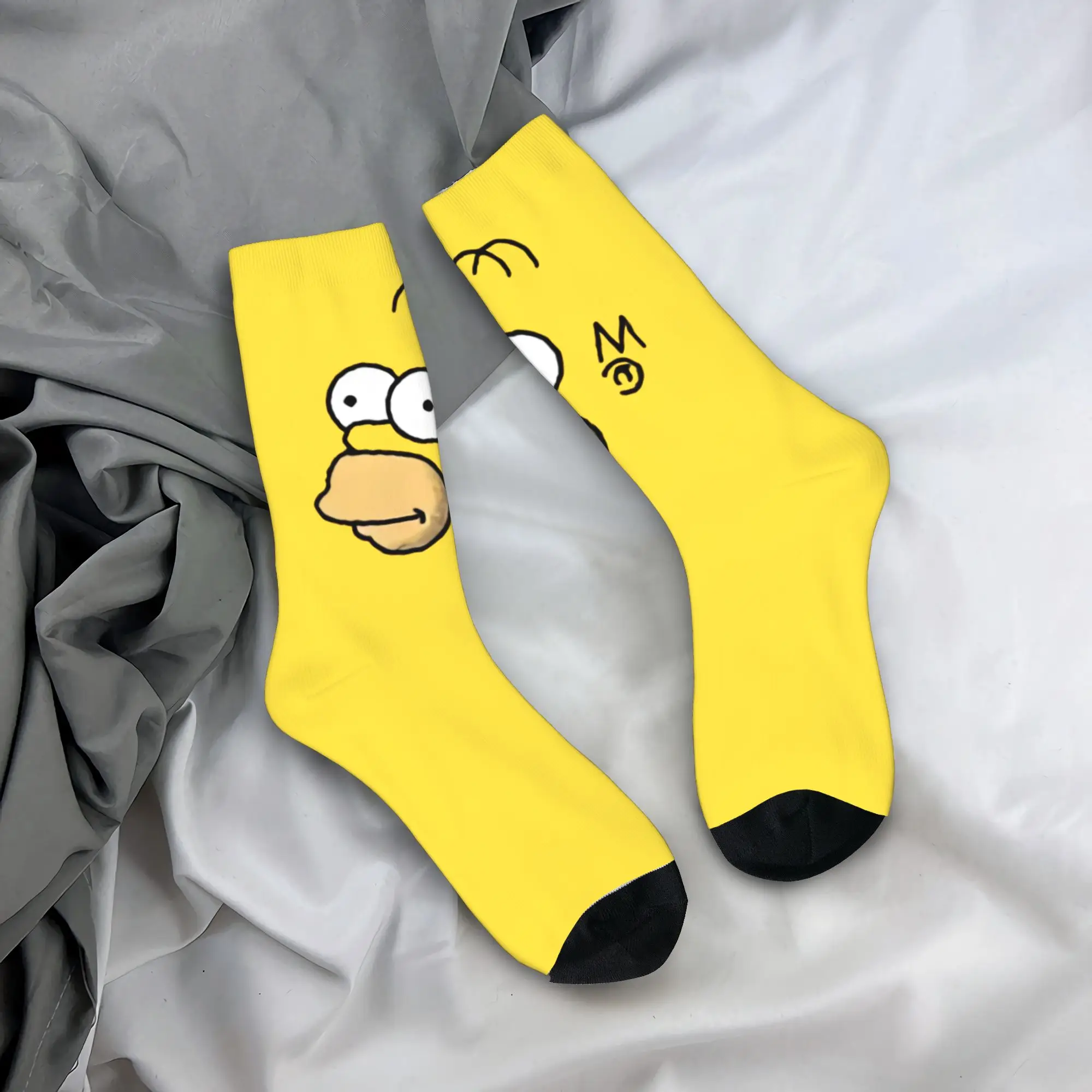 

New Male Men Socks Harajuku The S-Simpsons Homer Cartoon Sock Polyester Skateboard Women's Socks Spring Summer Autumn Winter,