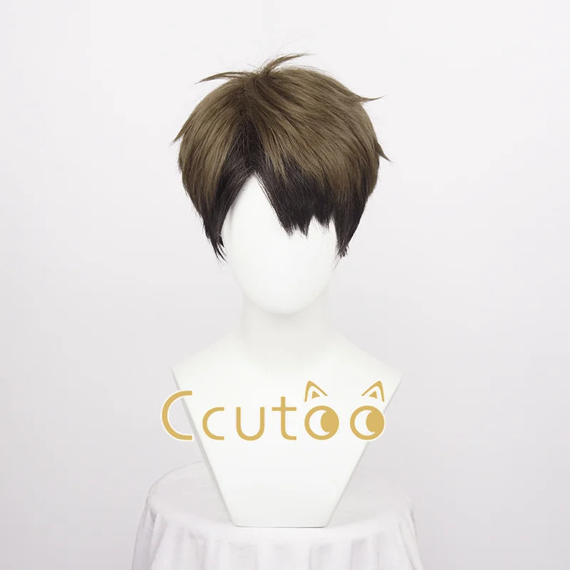 ccutoo wig Ushijima Wakatoshi short cosplay wig synthetic hair for men party halloween party costume