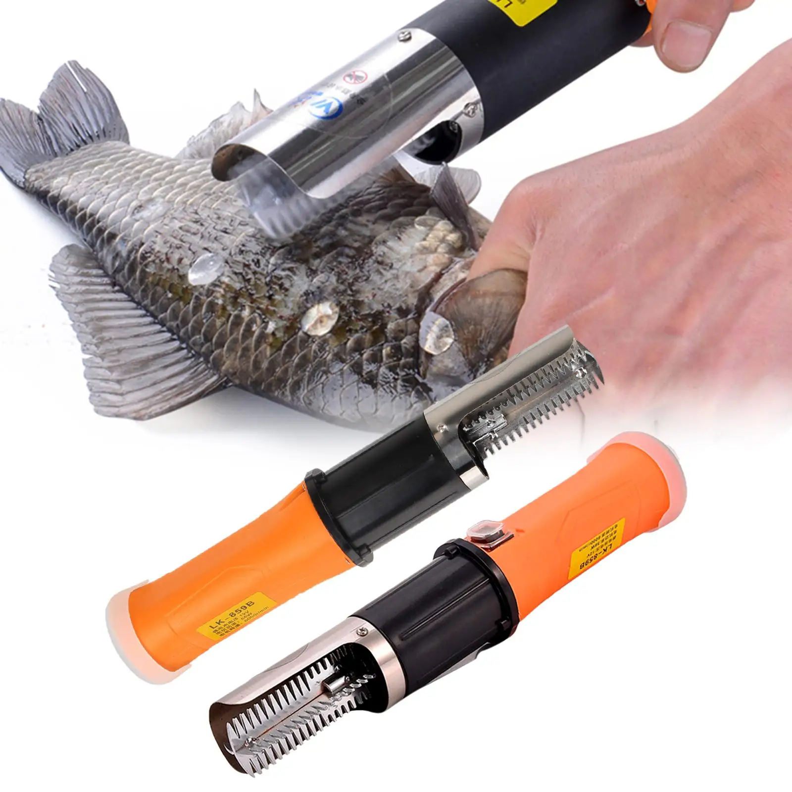 Electric Fish Scaler Cleaner Descaler Scraper Seafood Cleaning Tool Waterproof Fish Scaler Remover for Restaurants Kitchen Home