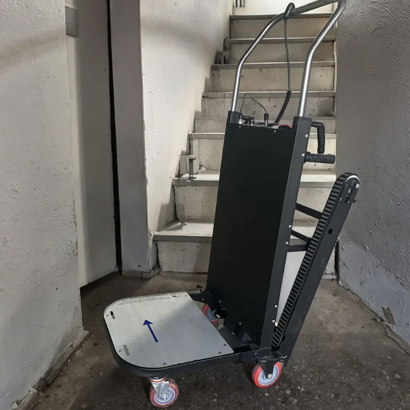 

Stair Climbing Trolley Electric Powered Hand Truck 400KG Load Crawler Type Portable with Lithium Battery for Cargo Transport
