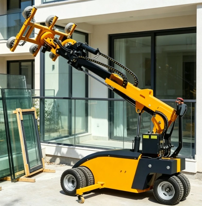 Customized 300kg 600kg 5m High Installing Window Spain Germany Popular Hydraulic Electric Vacuum Glass Lifter Lifting Machine Gl