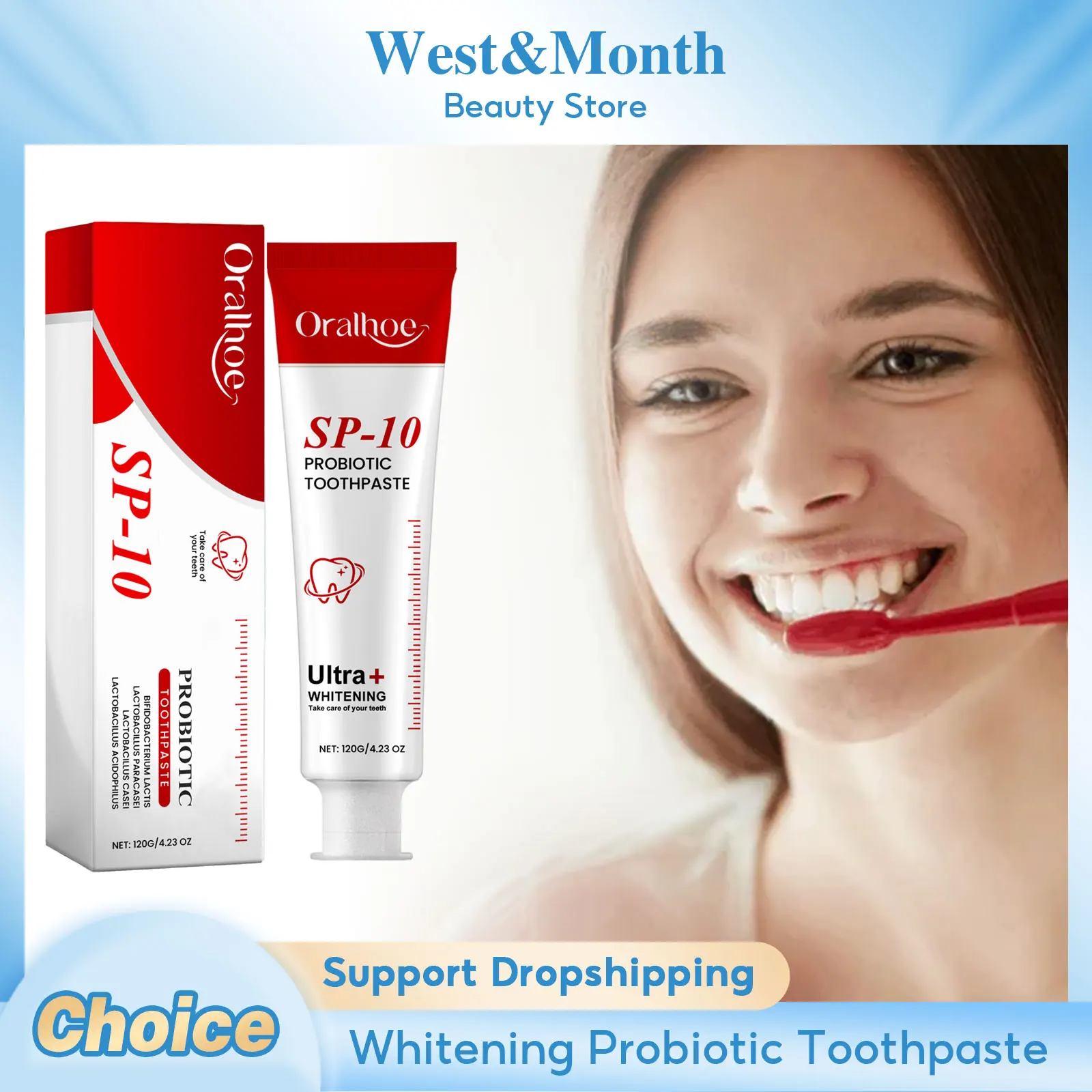 Probiotic Toothpaste Sp-10 Whitening Tooth Remove Plaque Stains Oral Hygiene Improve Yellow Teeth Clean Fresh Breath Dental Care