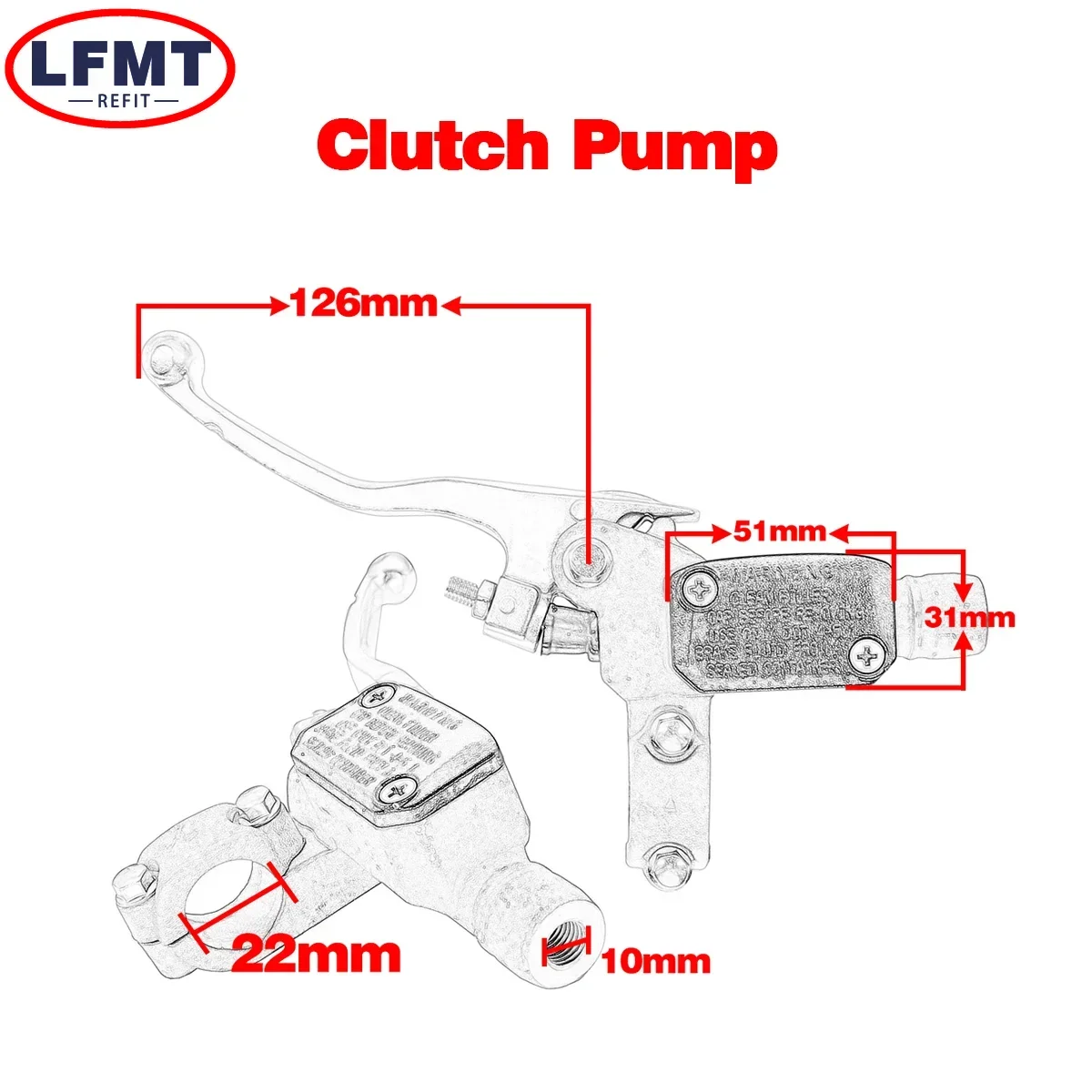 Moto frizione idraulica pompa maestro riparazione freno leva maniglia pompa superiore per KTM XCF SX SXF EXC EXCF Husqvarna 125-501