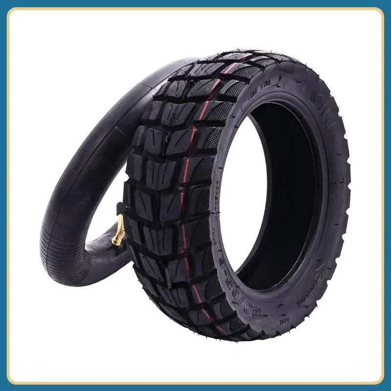 80/65-6 with Off-Road Inner Outer Tires, Electric Scooter Tires with Red Line Thickened Inflatable Inner Outer Tire Combination