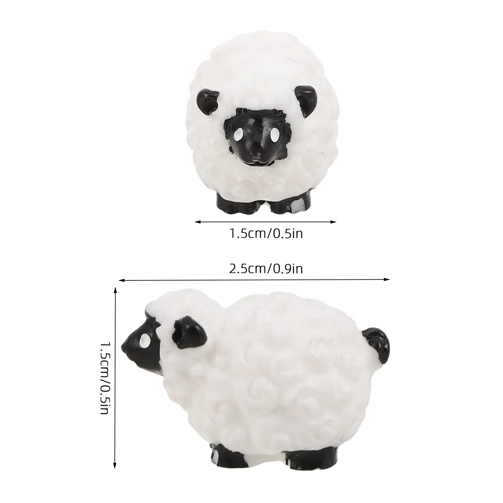 30pcs Resin Sheep Figurines Miniature Tiny Sheep Mini Plastic Sheep Resin Figurine for Fairy Garden