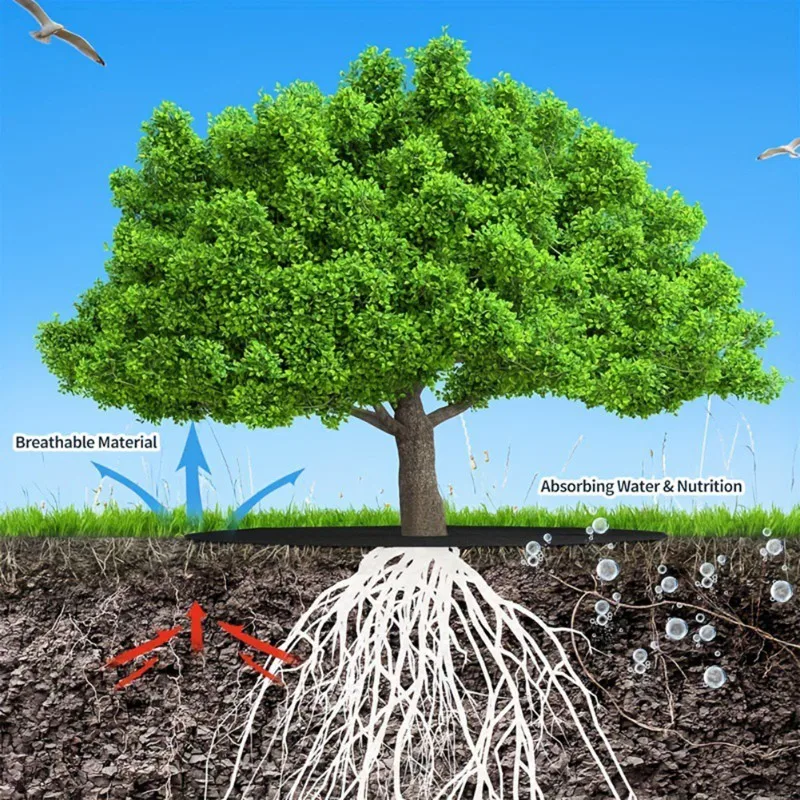 A34R Breathable, Moisture Retaining Non-Woven Weed Control Fabric-Durable Multi-Size Design