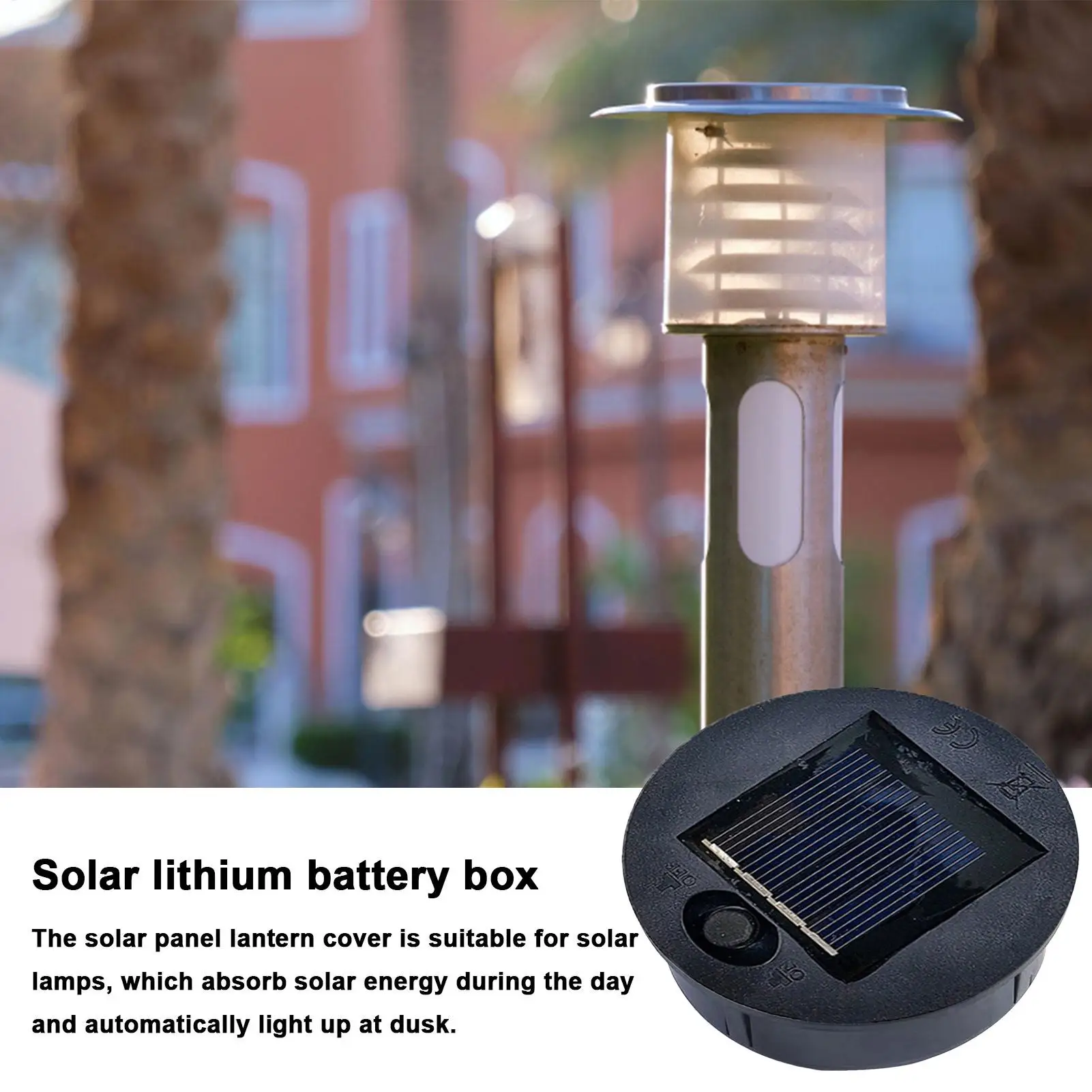 Solar Panel with LED Lantern Light Lid Solar Lights Top Replacement Part for Outdoor Hanging Lanterns DIY Table Lights Decor ﻿