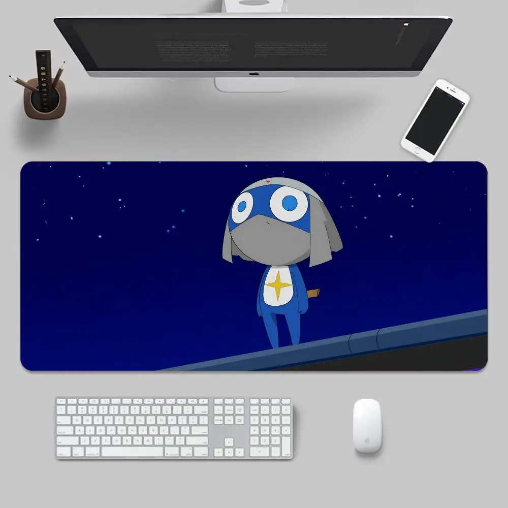 Keroro Alfombrilla para ratón, alfombrillas para teclado, goma Kawai, alfombrilla de escritorio antideslizante, XXL90x40cm