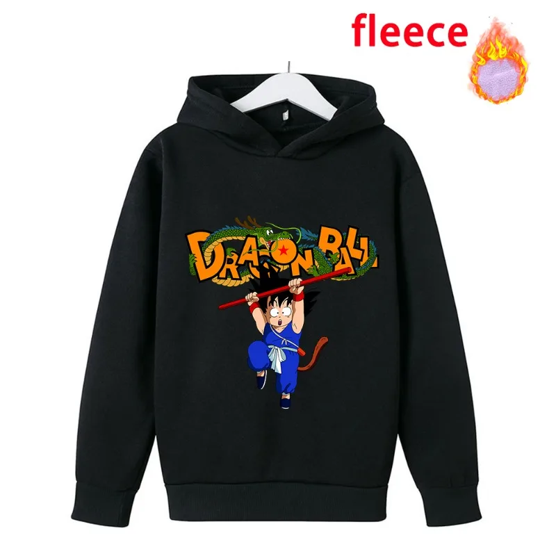 Goku Kids Hoodie Dragon Ball Fall/Winter Long Sleeved Sweatshirt Popular Japanese Anime Casual Boys Girl Cool Style Clothes Tops