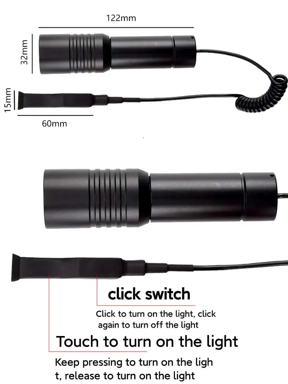 2023 Military Tactical Flashlights Zooming Long Range Tactical Lamp Led Flashlight Powerful Torch Outdoor Patrol Hunting Lantern