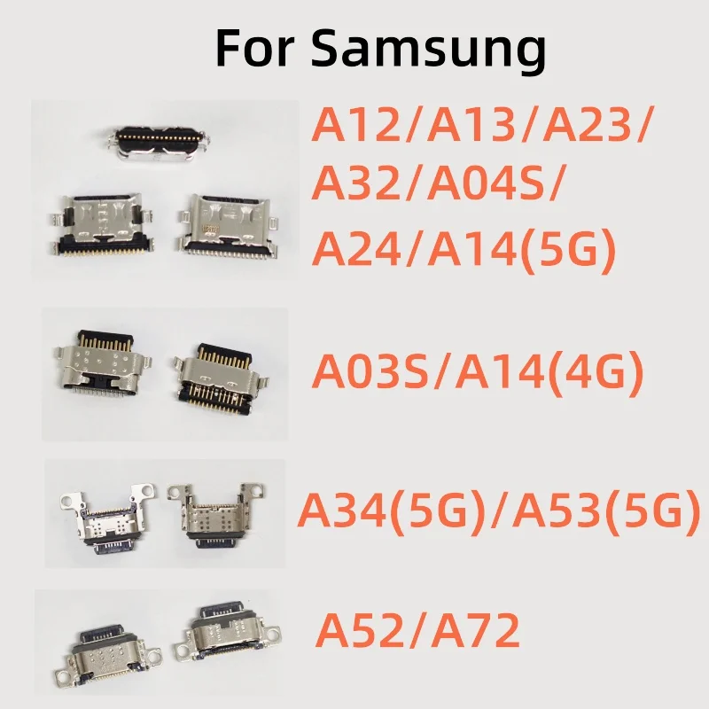 10pcs/Lot For Samsung A04 A03 A12 A13 A14 4G A23 A24 A34 A52 A53 A72 A73 5G USB Charging Port Dock Charger Connector