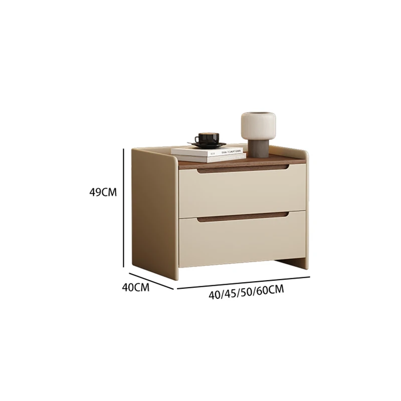 Trendy Design Nightstands Aesthetic Minimalist Style Bedside Table With Drawers  Mesitas De Noche Dormitorio Bedroom Furniture