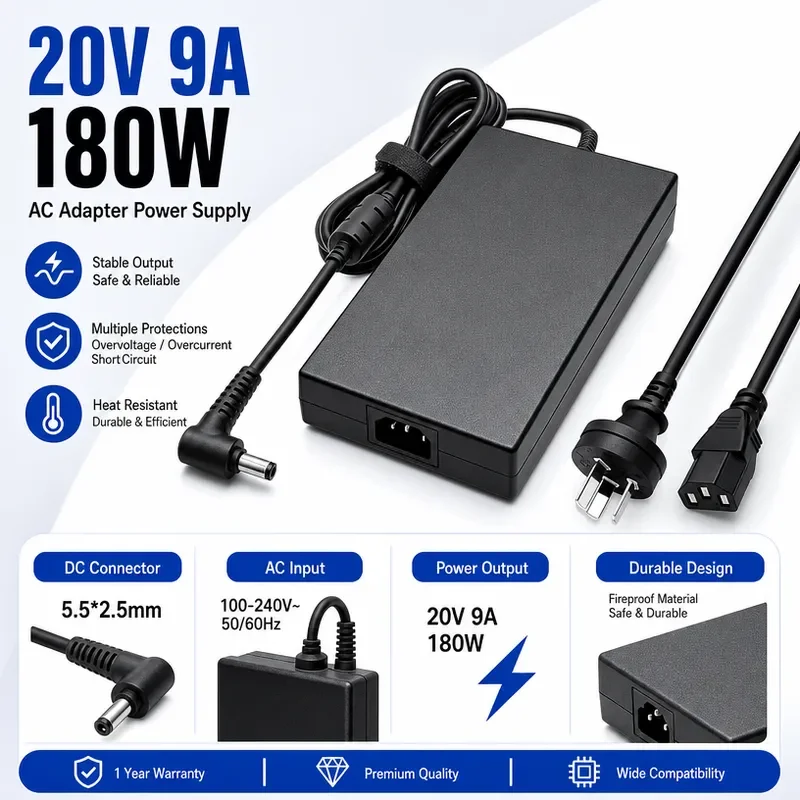 for MSI GS63 GS65 GS73VR Mechanic F117 19.5V 9.23A 180W Laptop Charger Power Supply Adapter