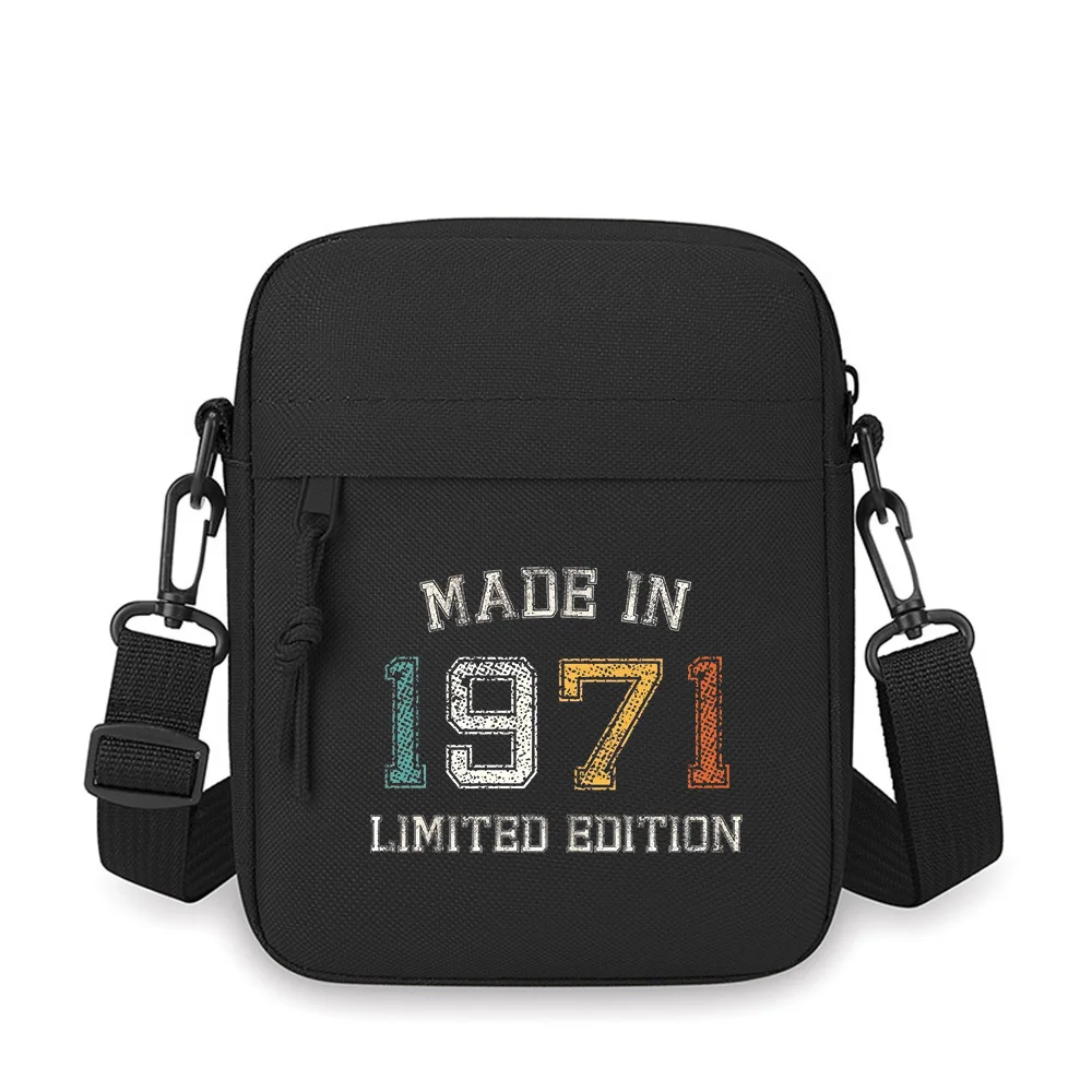 Made in 1971,limited edition Men Crossbody Bag Single Shoulder Women Cartoon Anime Film Printing Design Unisex