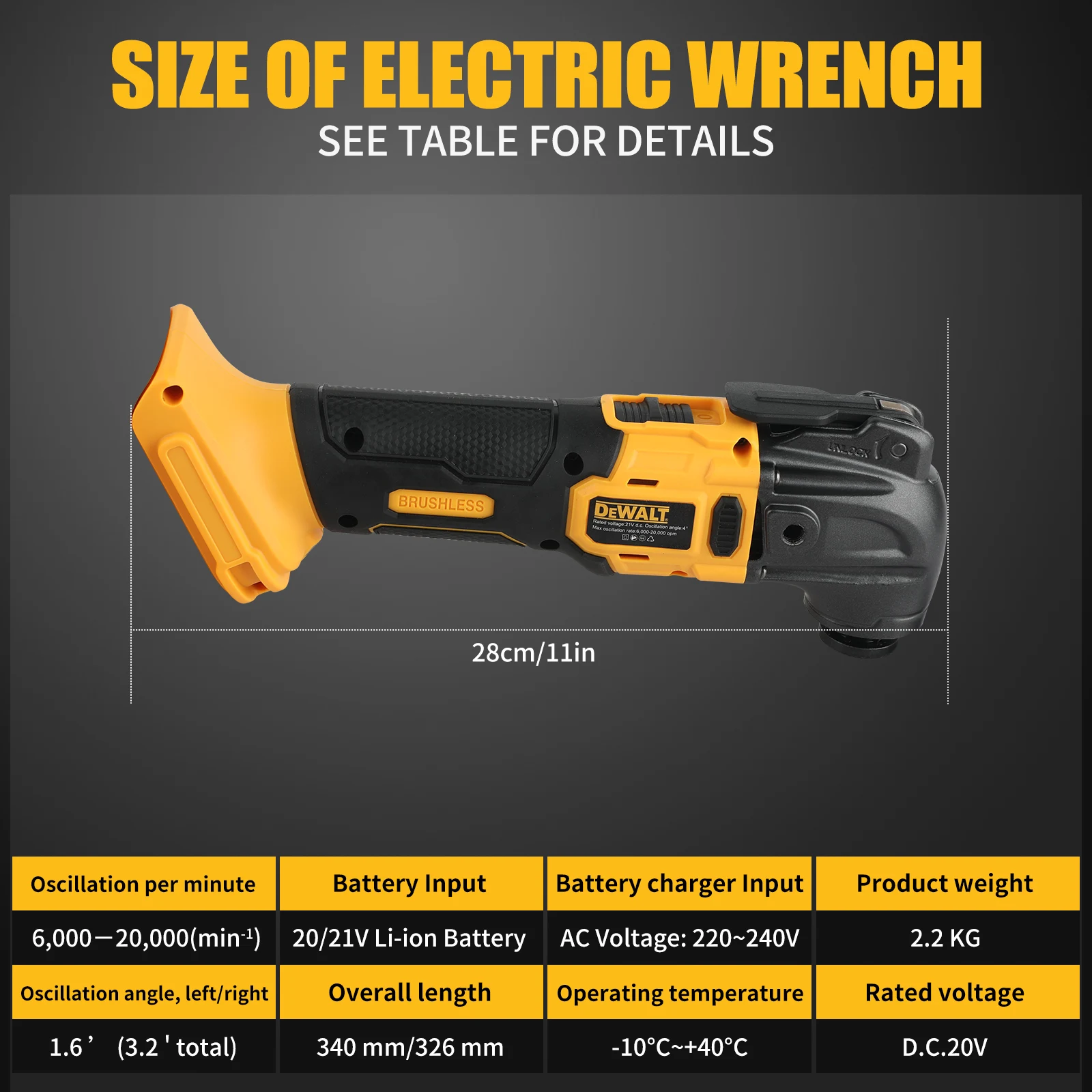 DeWALT DCS357 20V Li-ion Oscillating Multi Tool Kit, Brushless, 6.0Ah Battery, Comes with Blades & Sanding Pads for DIY Projects