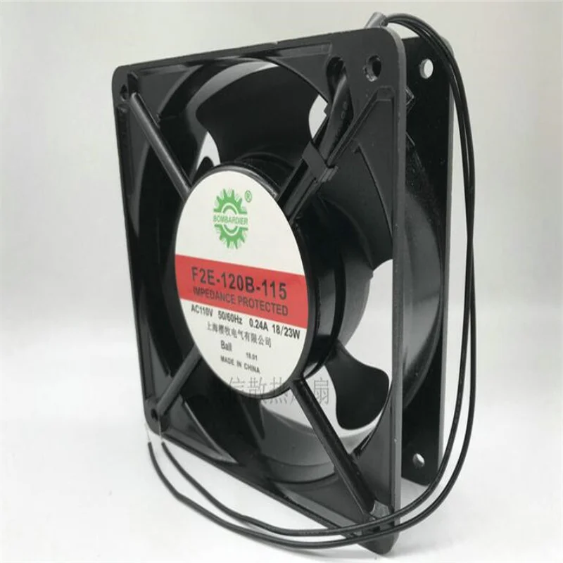 F2E-120B-115  110V 0.24A 18/23W 12038 Two-wire cooling fan