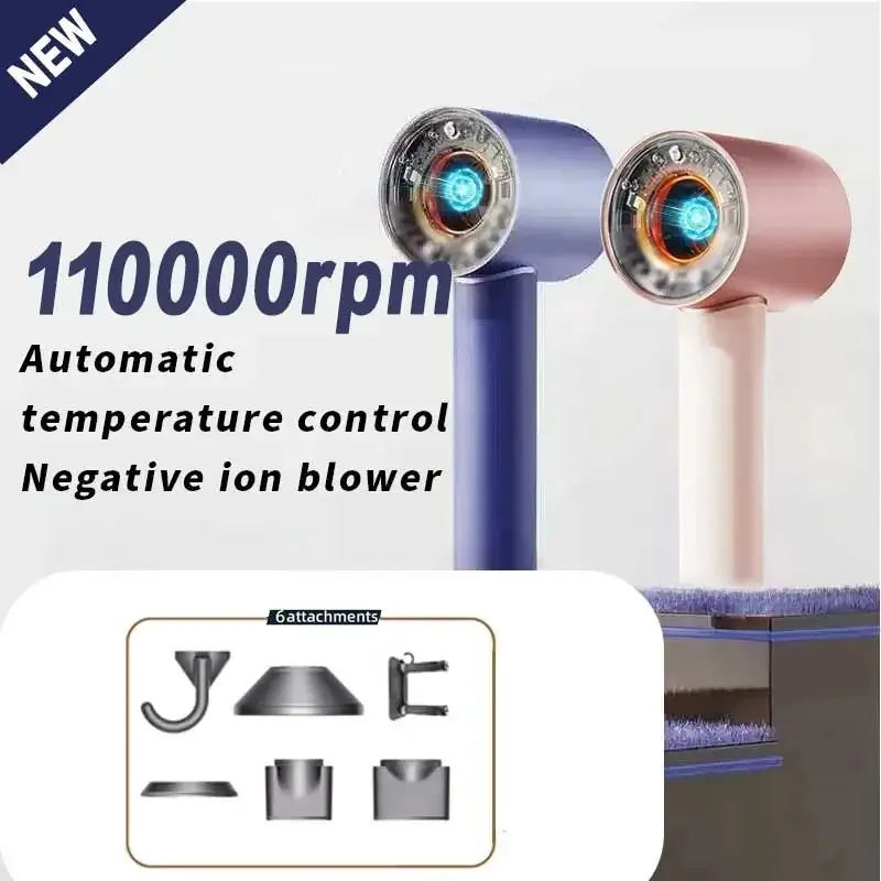 1600w poderoso íon negativo de alta velocidade sem folhas secador de cabelo 220v temperatura constante secador de cabelo rápido aparelho