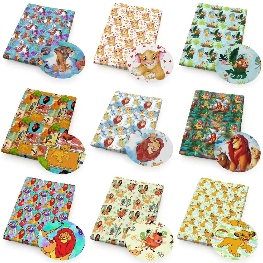 

50*145cm Disney Lion King Polyester Pure Cotton Material Patchwork Tissue Sewing Quilting Fabrics Needlework Bag