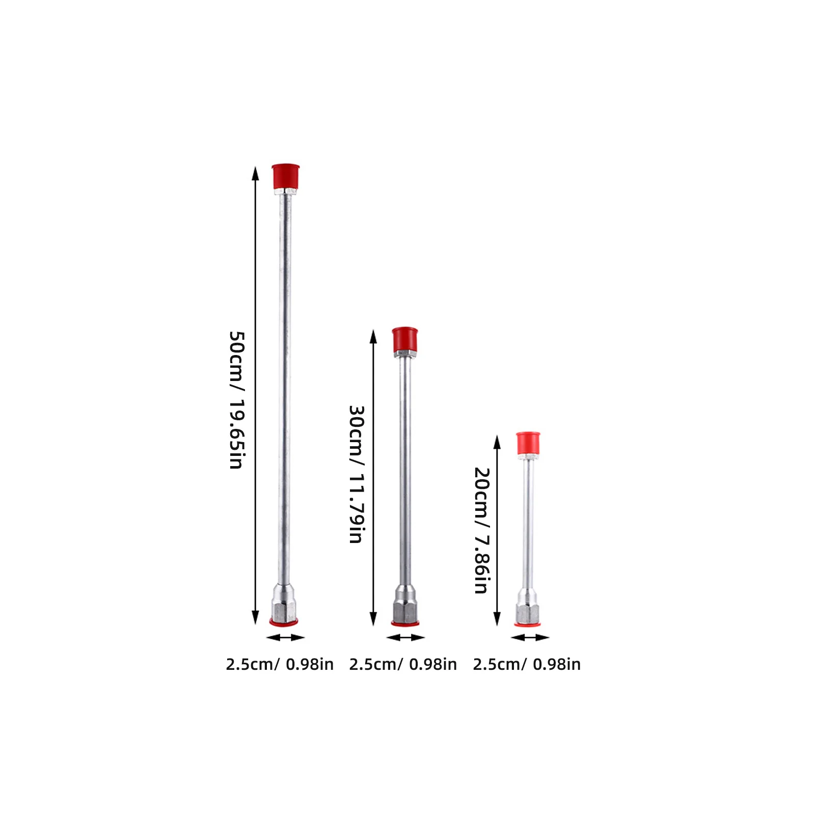 3 قطعة بخاخ طلاء بدون هواء تمديد القطب الألومنيوم للسقف العالي المناطق الصلبة إلى الوصول أداة الرسم التبعي #4
