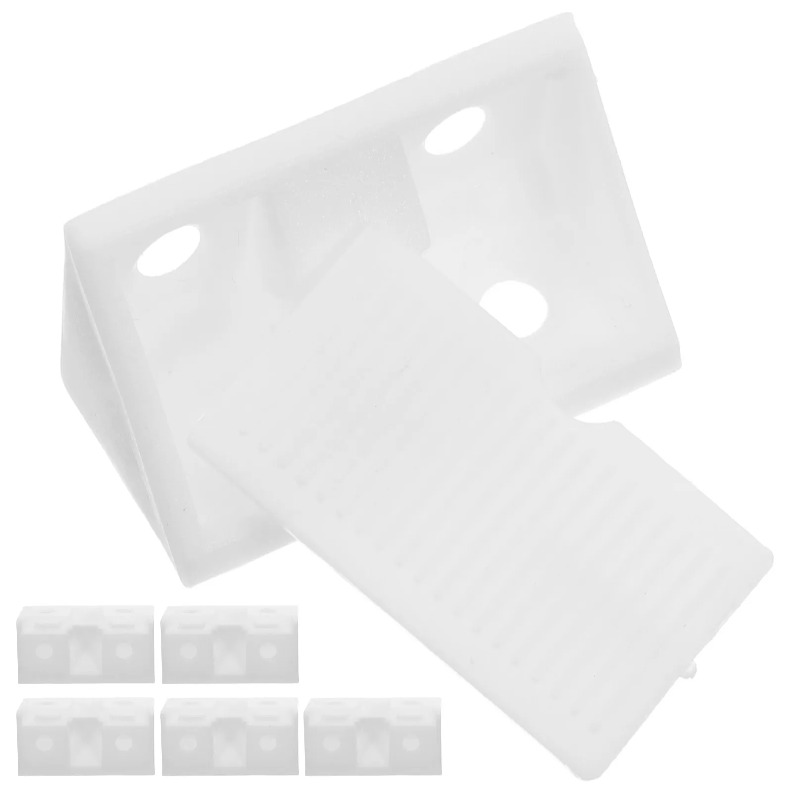 50Pcs Shelf Corner Brackets L-Shaped Plastic Angle Supports for Shelves Degree Connectors for Furniture Cabinet and