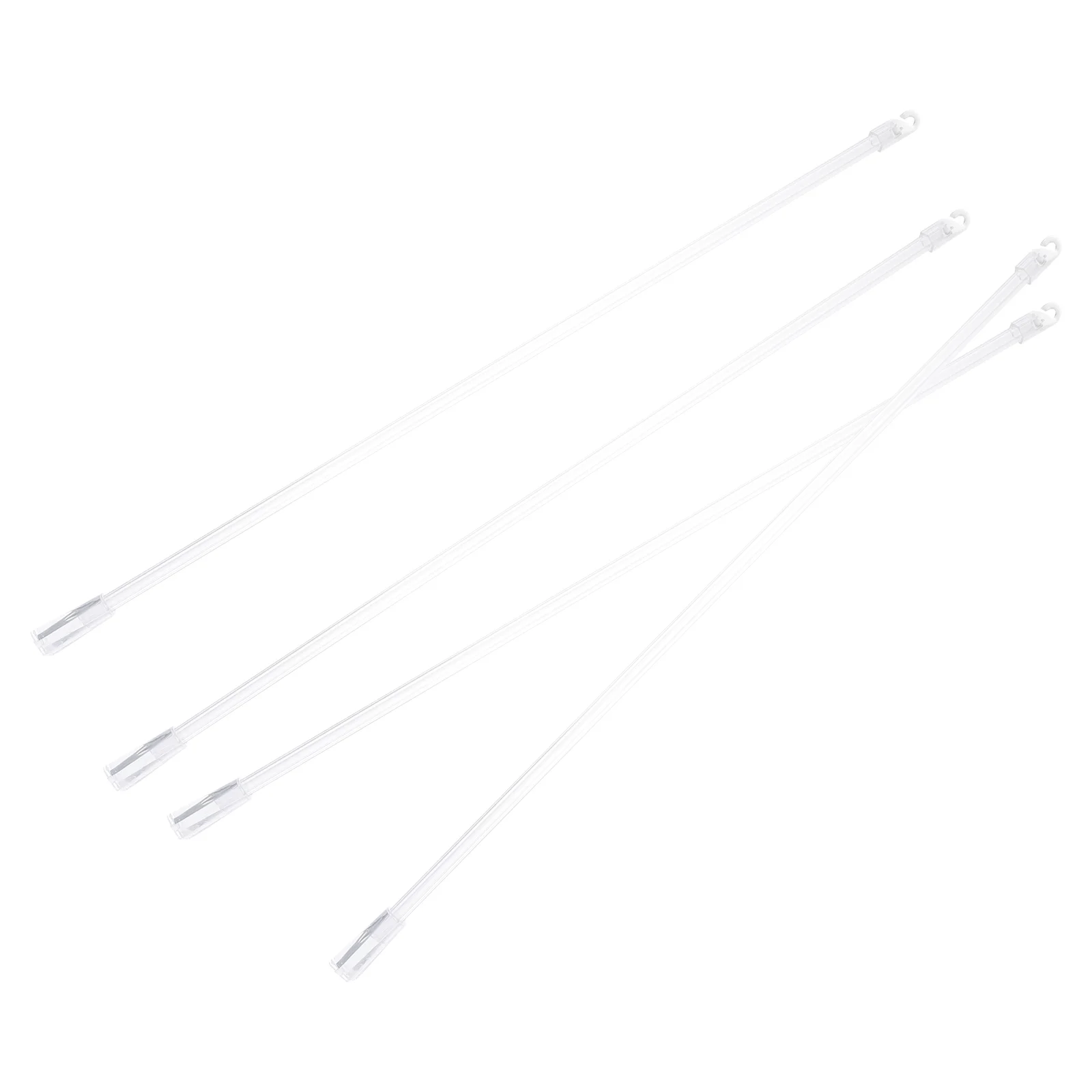 4 Pcs Venetian Blind Rod Wands 17 Inches Rods 17'' Curtain Handle Plastic Opener Transparent Blinds Replacement Vertical Drapes