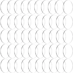 50Pcs 40x2mm Clear Round Miniature Bases Circular Acrylic Model Bases Flat Round Model Display Base for Wargaming