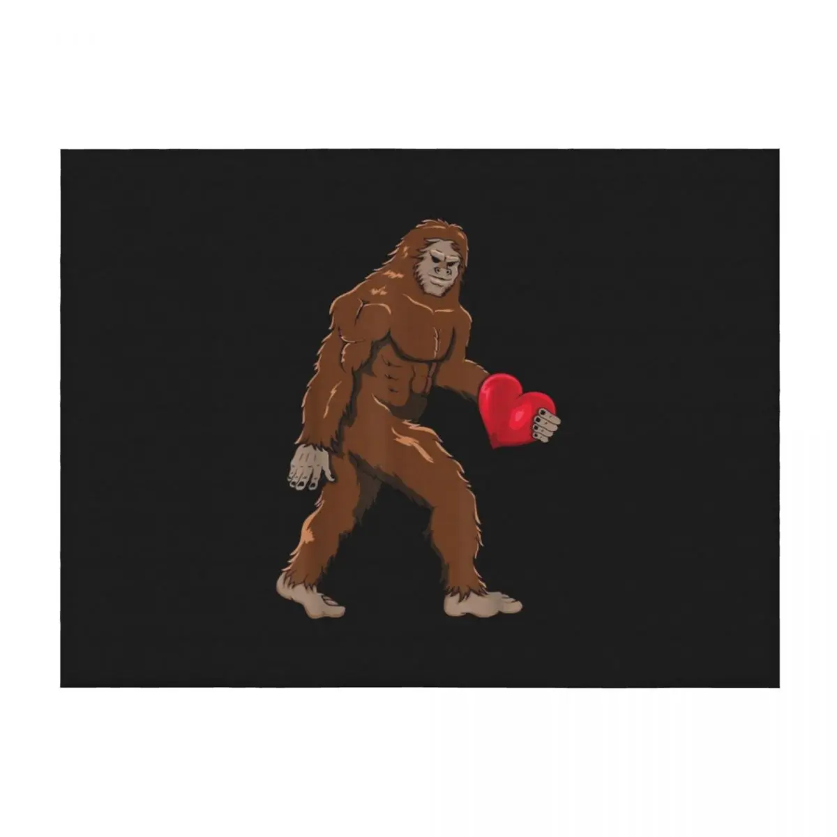 

Cute Bigfoot Heart Throw Blanket Summer Beddings Thermals For Travel manga Loose Blankets