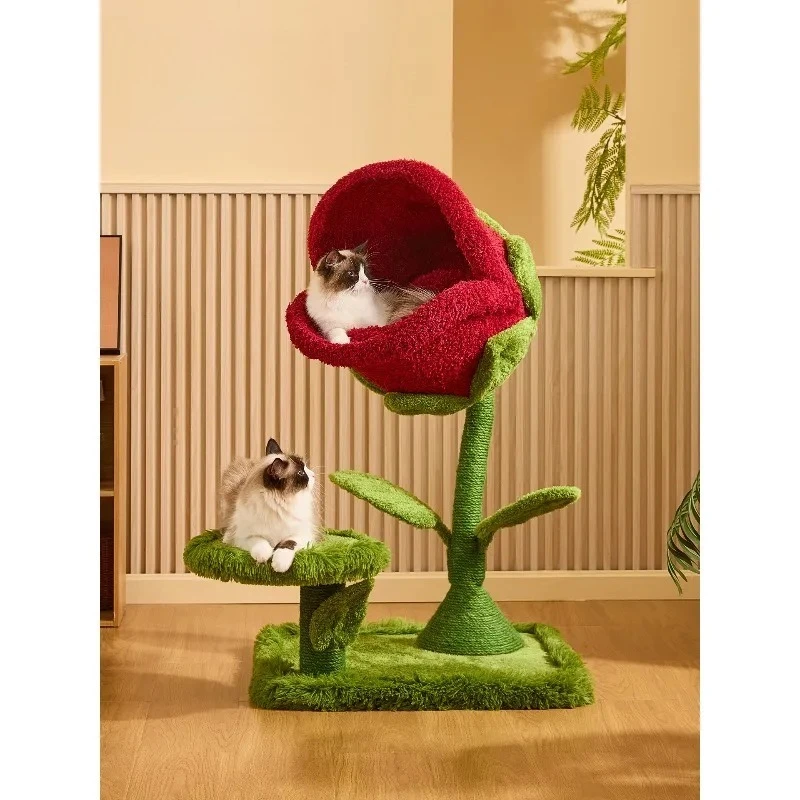 Cannibal flower cat climbing frame  nest cat scratching board sisal integrat