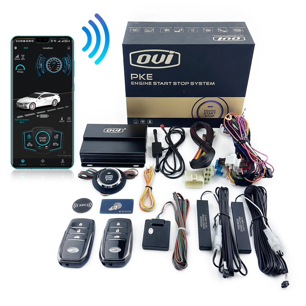 Smart Mobile Phone Car Control | OVI PKE Keyless Entry with Bluetooth + GPS Module Remote Start