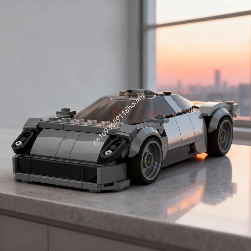 444 piezas MOC City Champions Gordan Murray Automotive GMA T Spider, Bloques de Construcción de Modelos, Regalos para Festivales, Juguete de Arquitectura