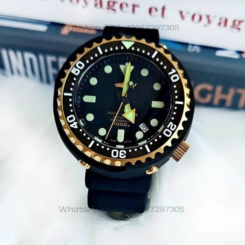 Kilometer Diving Canned Watch Automatic Mechanical Fashion Luminous Integrated Shell Watch Men