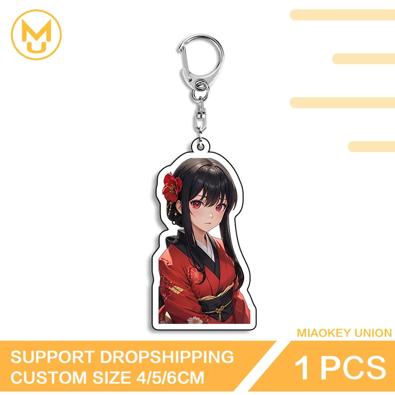 Charming Kawaii Yor Forger Premium Double Sided Acrylic Keyring Waterproof Adorable Glaring Exclusive Design Key Ring Accessory