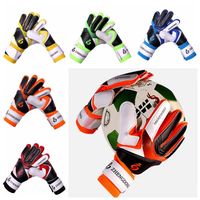 Wear-resistant Football Gloves Anti-slip Thick Latex Goalkeeper Training Gloves Colorful Non-Slip Football Training Gloves