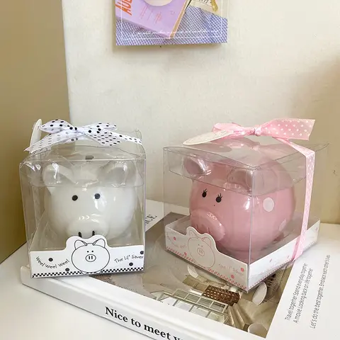 Kreatywna skarbonka Ceramika Skarbonka na monety Skarbonka dla dzieci Ozdoba na biurko Akcesoria Prezenty urodzinowe