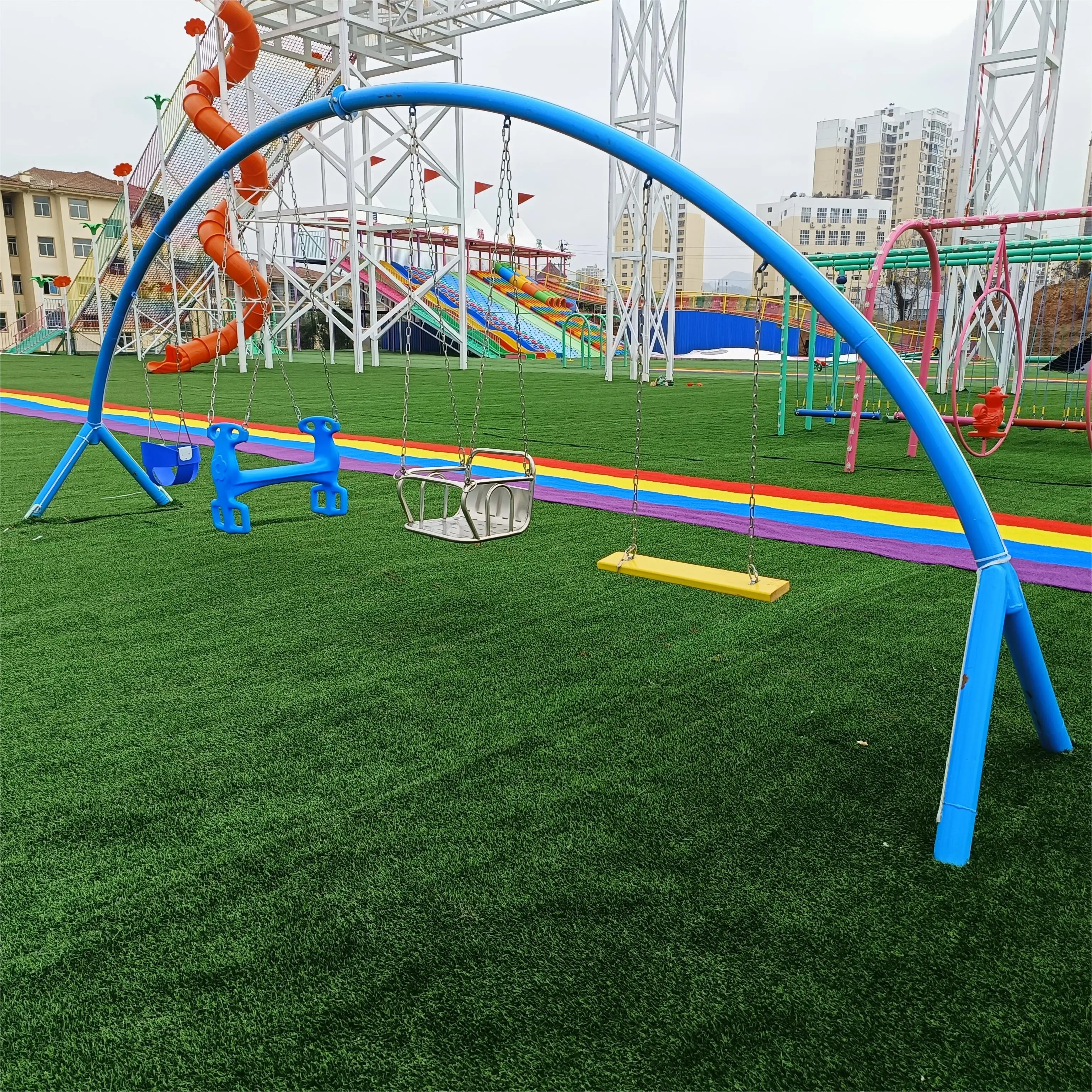 Factory low price Amusement ride  patio swings play ground automatic swing gate opener swing sets playground outdoor kids