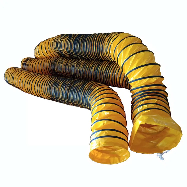 

100 Celsius 305mm 7.6m Waterproof And High Pressure Pvc Flexible Round Duct