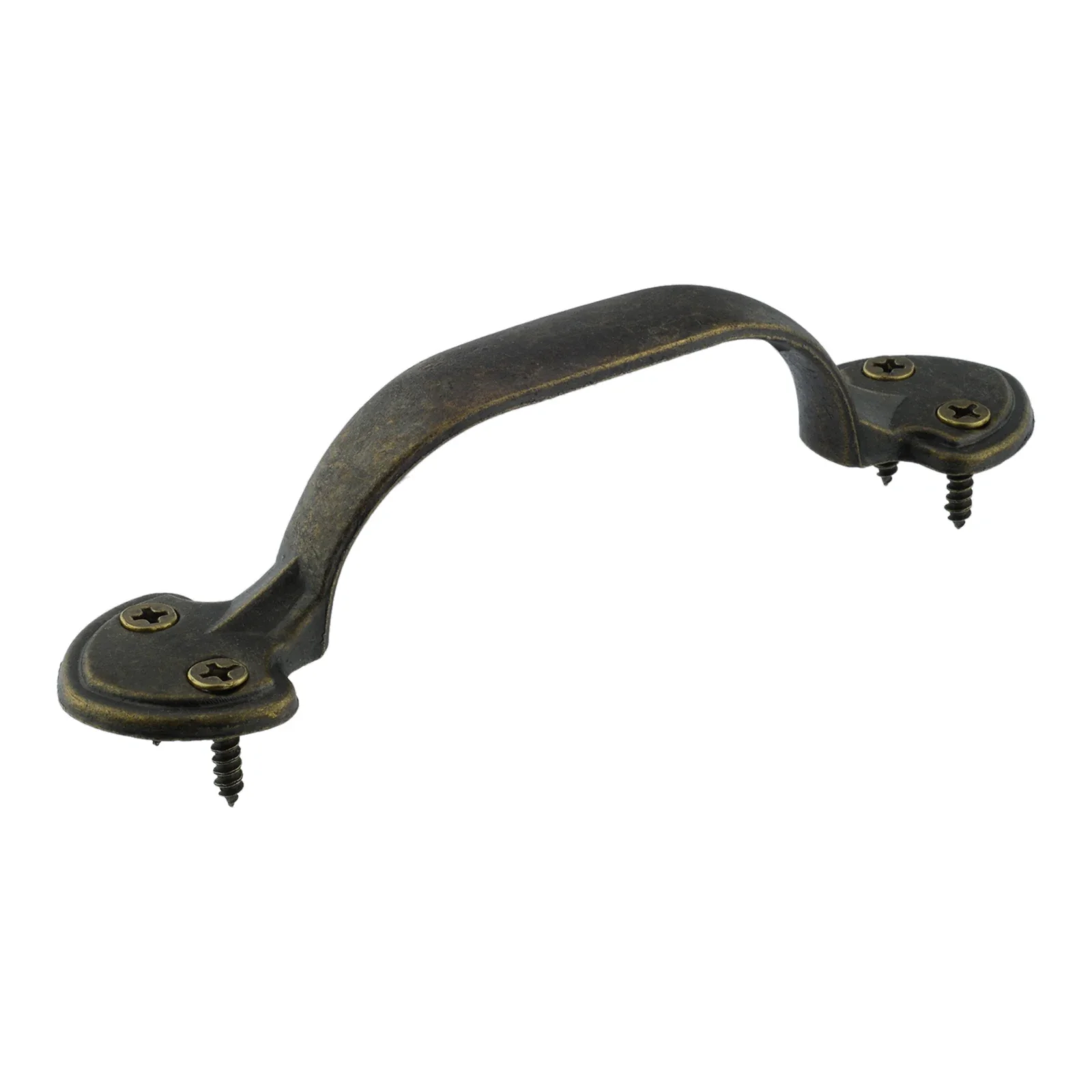 2Pcs Vintage Bow-Shaped Furniture Handle Drawer Wardrobe Cabinet Door Handle Garages Sheds Door Knob Hardware Pull with Screws