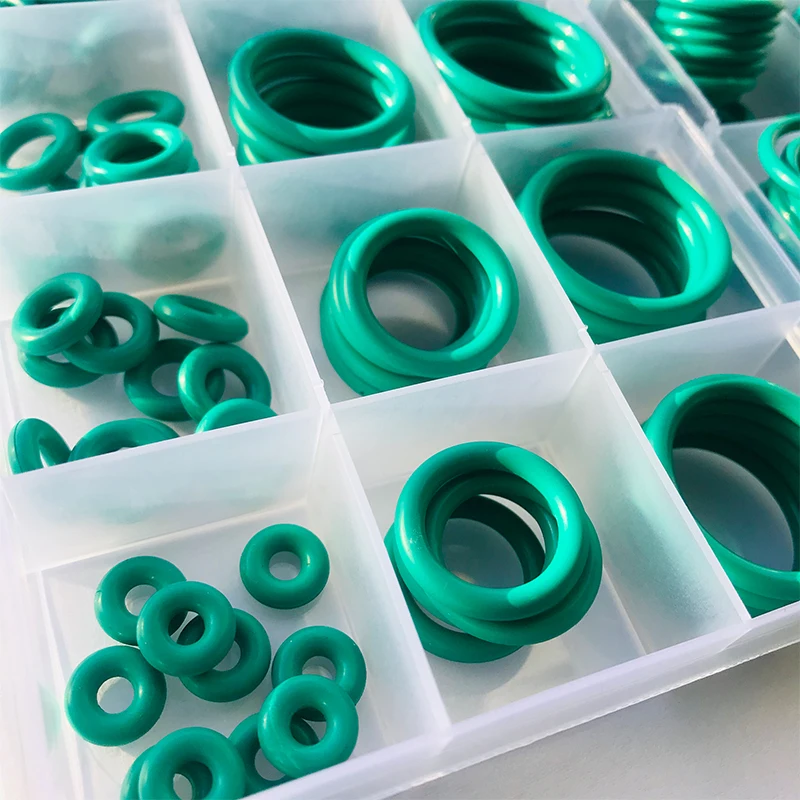 FKM O-Ring-Set CS 1 mm ~ 3,1 mm grüner FKM-Fluorkautschuk O-Ring-Dichtungsdichtung Isolieröl Hochtemperaturbeständiger Fluor – Detail 14