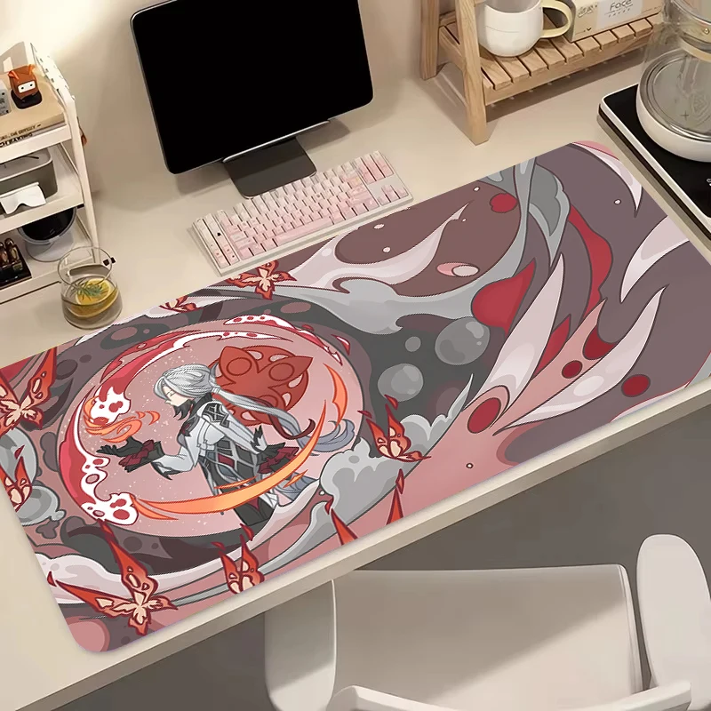 Genshin Impact Cool character designs Mouse Pad Desk Mat Anime Game Large mousepads Gaming PC Accessories Keyboard Extended pad