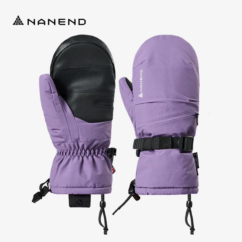 NANDN Ski Gloves Snowboard Gloves Warm Waterproof Outdoor Gloves Men and Women  Winter Cycling