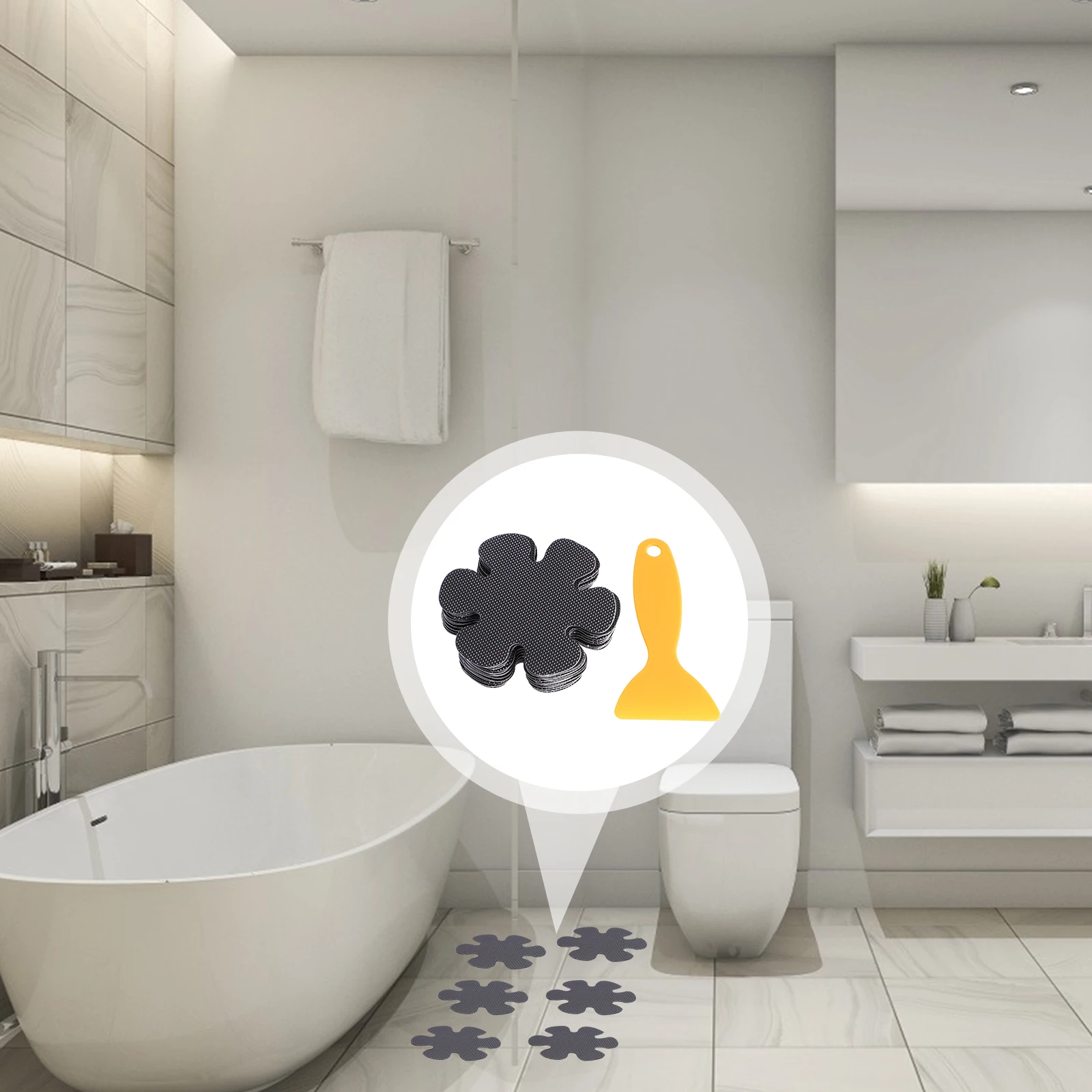 

20 Pcs Non-slip Stickers Shower Floor Anti-slip for Bathtub Lovely Wet Safety Applique Adult Tomorrow Decals Flower Shaped