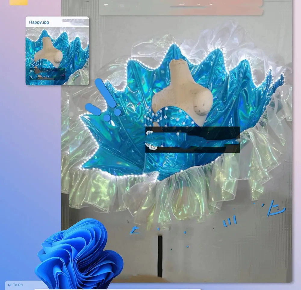 

Bar GOGO luminous flower costume DS mori party particle show costume