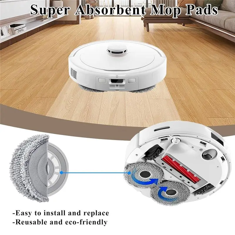 ABGG-Accessories Kit For Roborock Qrevo S/Qrevo Plus/Qrevo Pro/Qrevo Maxv Robot Vacuum Main Side Brush Hepa Filter Mop Bags